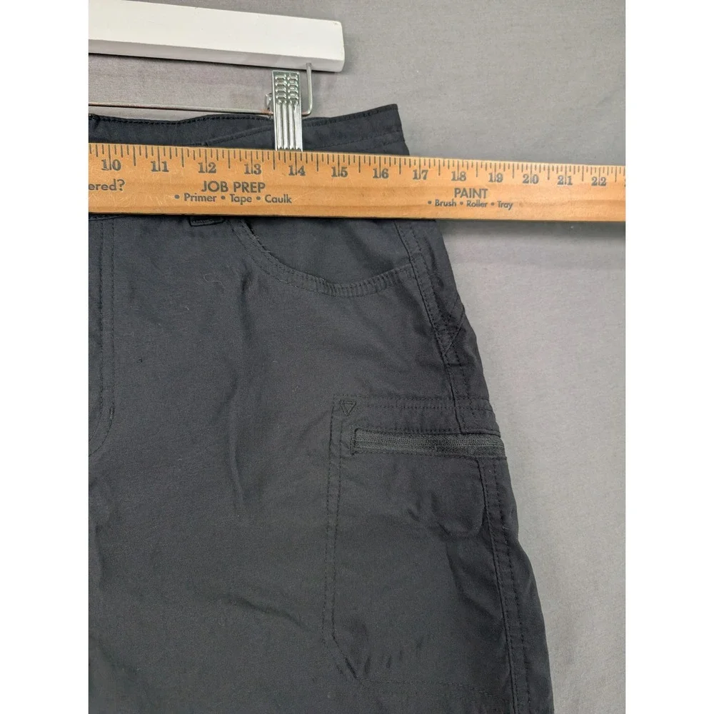 Eddie Bauer Womens Horizon Guide Shorts Black Size 12 Hiking Outdoor Travel 7239